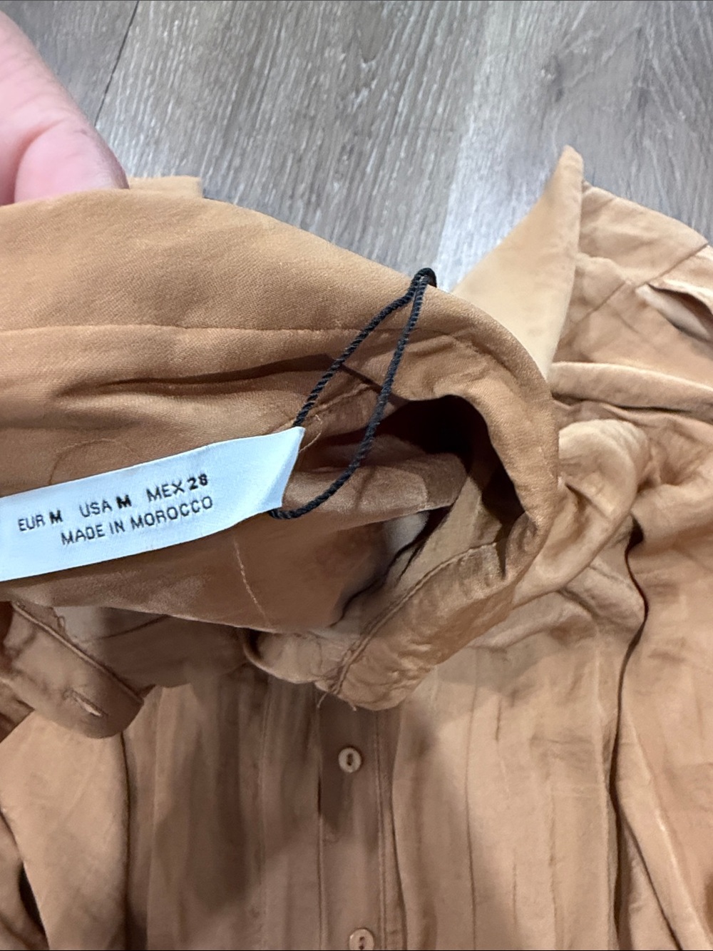 Zara Tan Button-Front Jumpsuit - Picture 10 of 11